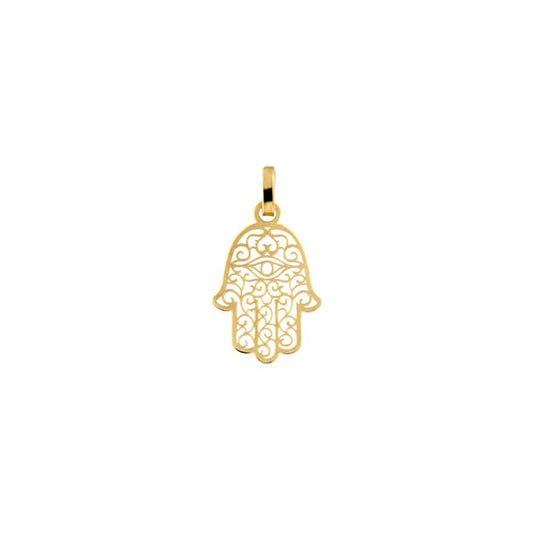 Gold Hamsa Pendant (9K Gold)