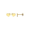 Heart Stud Earrings 18k Gold