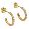 Eden Gold Hoop Earrings with Zirconia 9K Gold