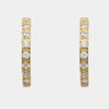 Gold Hoop Earrings with Zirconia (9K Gold) <br> Eden