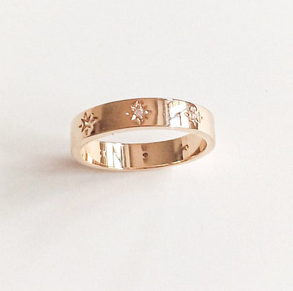 STARLET Fine Gold Plated Ring cz