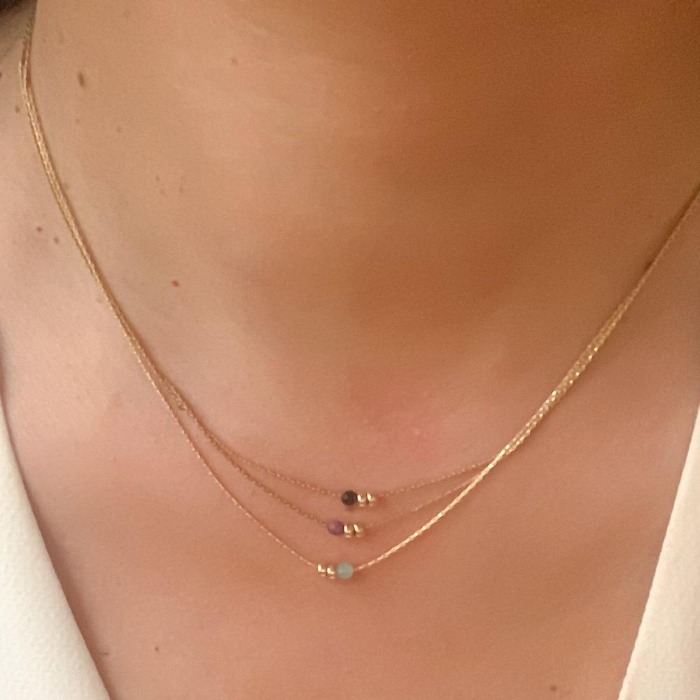 Amethyst necklace gold