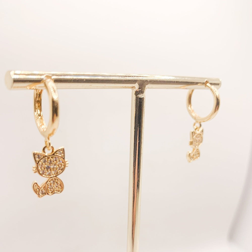 Cat Hoops Earrings | Mi Cielo London