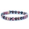 Dark Rhodonite Bracelet Gold 6mm | Mi Cielo London