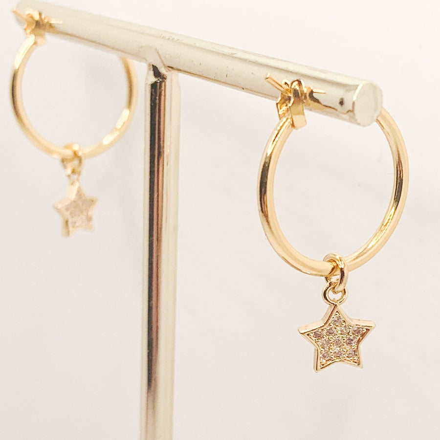 Mini Star Hoops Earrings | Mi Cielo London