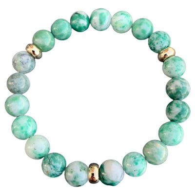 Qinghai Jade bracelet gold disks