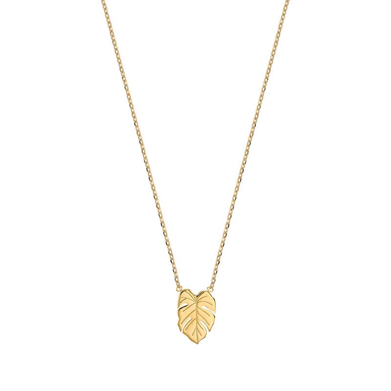 LINA Fine Gold Plated Necklace <br> Leaf