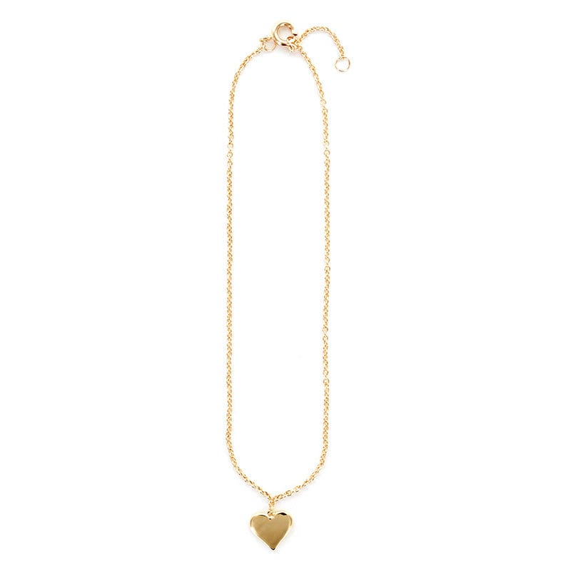 LOVE Anklet <br> Heart gold plated