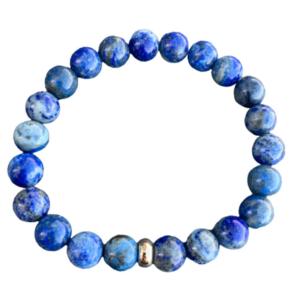Lapis Lazuli Bracelet Gold Disk