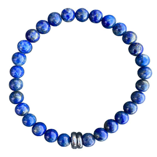 Lapis Lazuli Bracelet Hematite Duo Disks