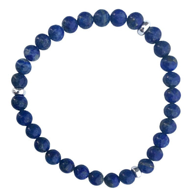Lapis Lazuli Bracelet 3 Silver Disks