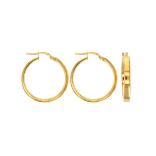 Classic Large Creole Hoops Earrings 23mm 35mm (9k Gold)