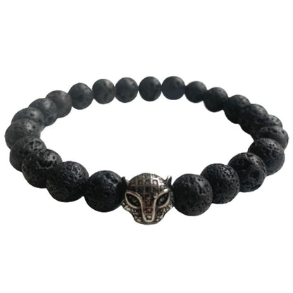 Jaguar Lava Stone Bracelet