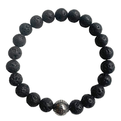 Lava Stone Bracelet Sphere