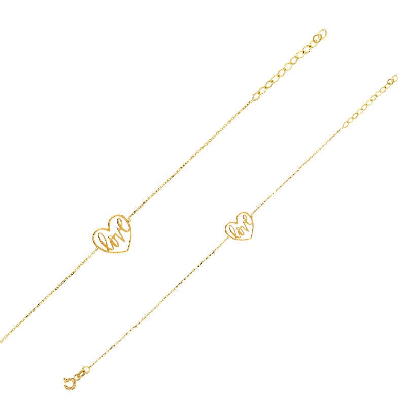 Love Heart Bracelet (9k gold)