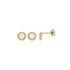 MAMA Gold Plated Earrings Stud <br> Mother pearl