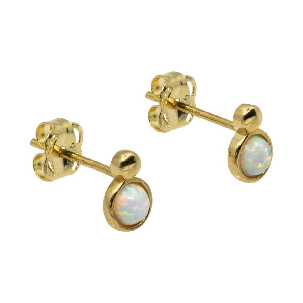 Majestic Design Opal birthstone earrings 9k gold