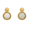 Majestic Design Opal birthstone earrings 9k gold