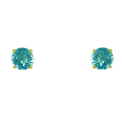 Majestic Fine Blue Topaz birthstone earrings 9k gold