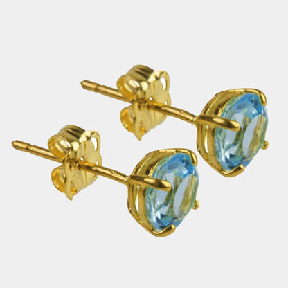 Blue Topaz Earrings (9k Gold) <br> Majestic