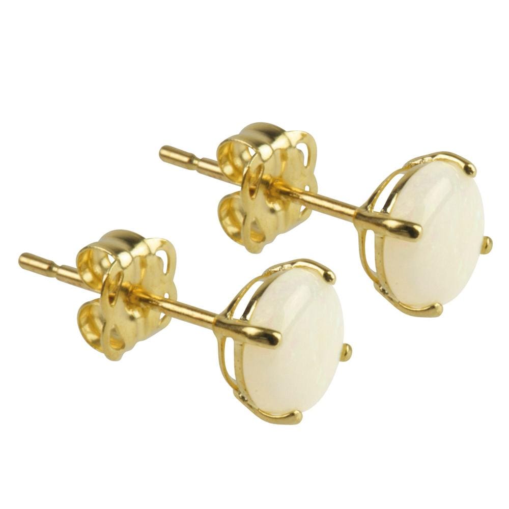 Majestic Fine Opal birthstone earrings 9k gold