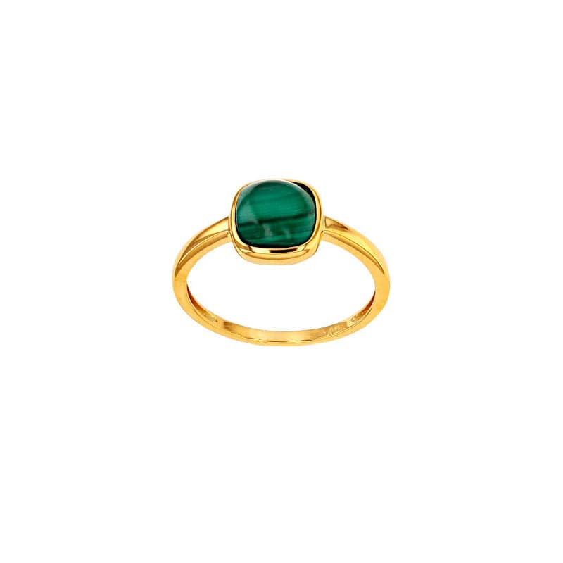 Malachite Gold Ring (9k Gold)