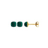 Malachite Stud Earrings Gold 18k