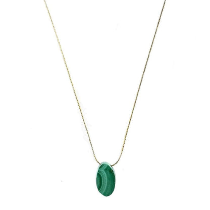 Gold Malachite Necklace