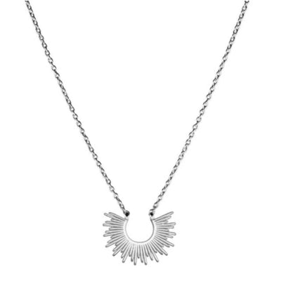 Sunburst Gold Necklace (Sterling Silver)