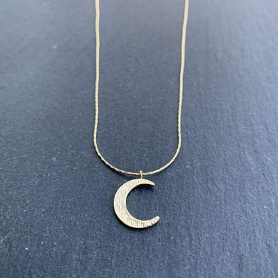 Moon necklace gold