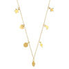 Moon, Star, Hamsa Charms Necklace (18k Gold)