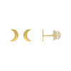 Moon Stud Earrings (9k Gold)