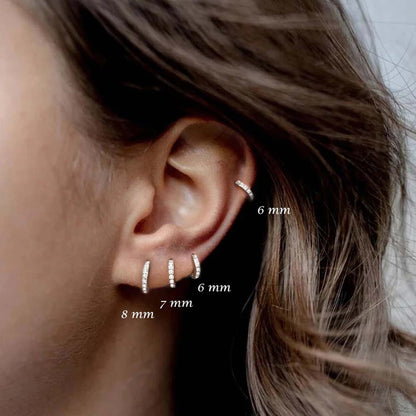 NINA Size Creole Earrings model (Sterling Silver)