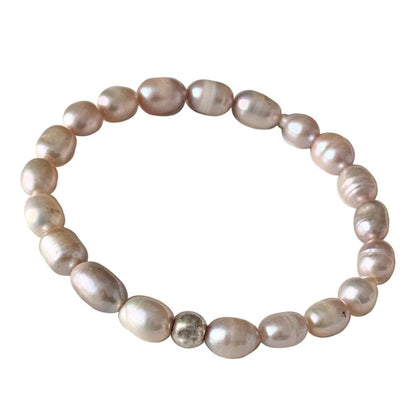 Pink Pearl bracelet with sterling silver