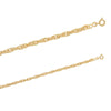 PERNA Gold Plated Necklace <br> Twisted Rope Chain 4mm