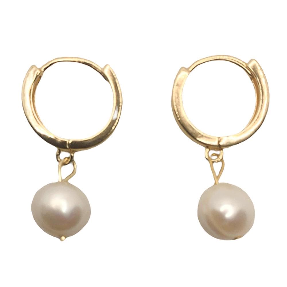 Pearl Hoops Earrings