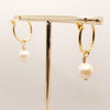 Pearl Hoops Earrings | Mi Cielo London