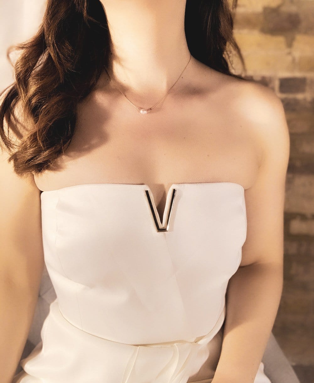 Pink pearl necklace