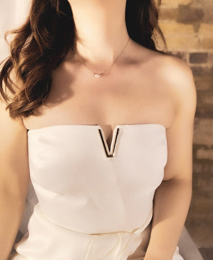 Pink pearl necklace