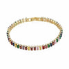 REINA Gold Multicolored Pave Tennis Bracelet Clasp