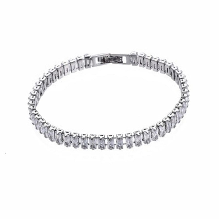 REINA Silver Pave Tennis Bracelet Clasp