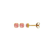 Rhodochrosite Stud Earrings Gold 18k