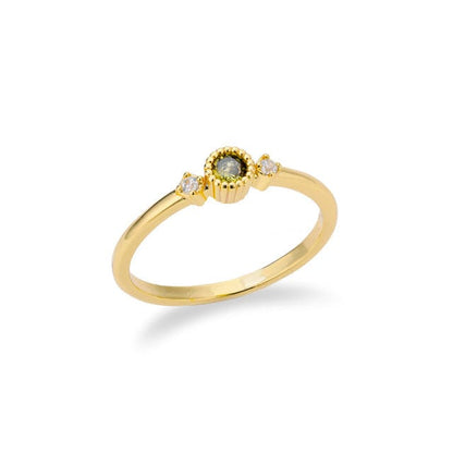 River Stacking Ring Birthstone