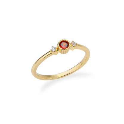 River Stacking Ring Birthstone