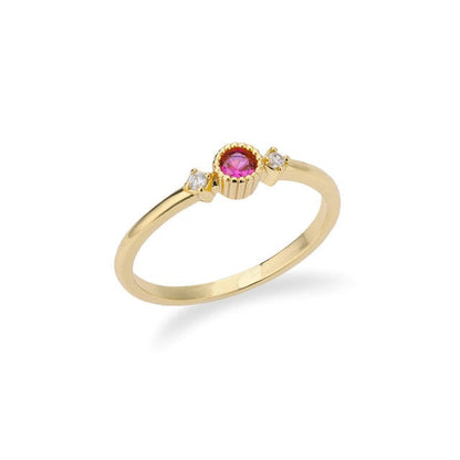 River Stacking Ring Birthstone