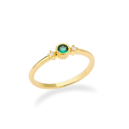 River Stacking Ring Birthstone