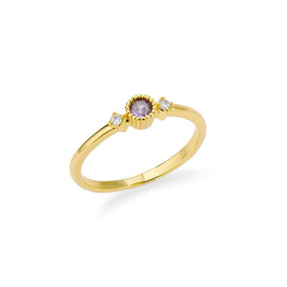 River Stacking Ring Birthstone
