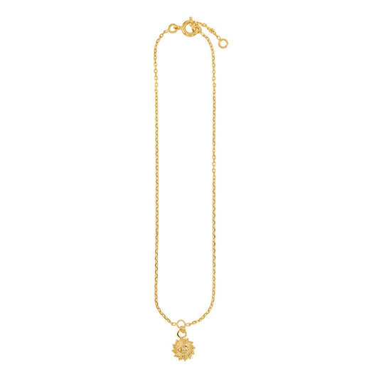 SOL Anklet <br> Sun Evil eye gold plated
