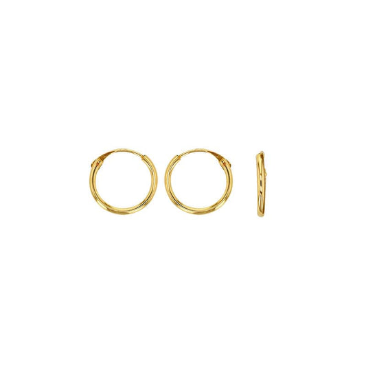 Small Creole Hoops Earrings 12mm (9k Gold)