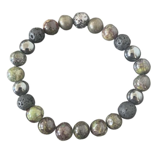 Soulmate Bracelet <br> Dragon Blood, Lava Stone